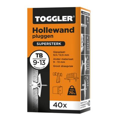 Toggler hollewandplug (40x) - TB 9-13 mm - oranje