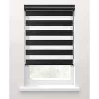 Duo rolgordijn Larisa lichtdoorlatend - zwart (15049) - Leen Bakker - thumbnail