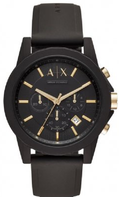 Horlogeband Armani Exchange AX7105 Rubber Zwart 22mm
