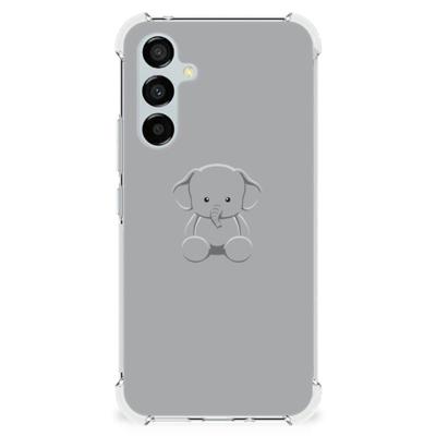 Samsung Galaxy A54 Stevig | Bumper Hoesje | Grijs Baby Olifant Samsung Galaxy A54 Stevig | Bumper Hoesje | Grijs Baby Olifant