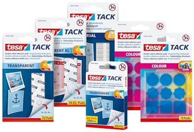 tesa TACK Dubbelzijdige kleefpads Transparant Inhoud: 200 stuk(s) tesa TACK Dubbelzijdige kleefpads Transparant Inhoud: 200 stuk(s)