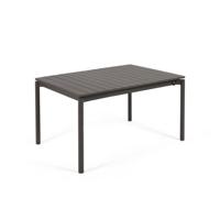 Kave Home Uitschuifbare Tuintafel 'Zaltana' 140 - 200 x 90cm, kleur Mat Zwart - thumbnail