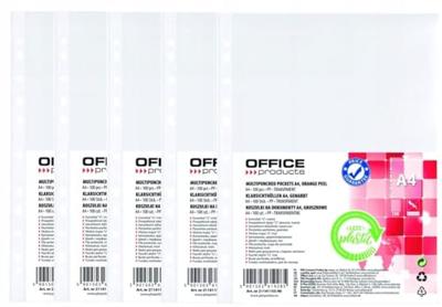 OFFICE products geperforeerde showtas, A4, 30 micron, gekorreld, pak van 100 stuks