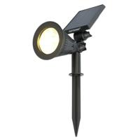 Bend PIR solar prikspot - Bewegingssensor en schemerschakelaar - 3000K warm wit - 2 lichtstanden - 300 lumen - 6-9 uur brandtijd - IP65 waterdicht - thumbnail