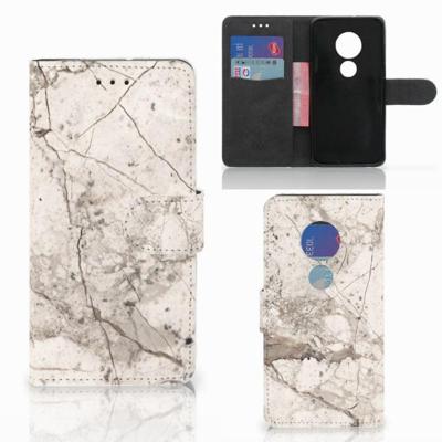 Motorola Moto G7 Play | Bookcase | Marmer Beige