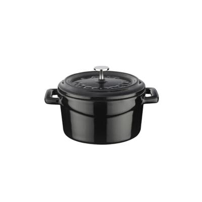 LAVA Casserole mini rond - Ø100mm - 0.35Ltr - Zwart/Zwart LAVA Casserole mini rond - Ø100mm - 0.35Ltr - Zwart/Zwart