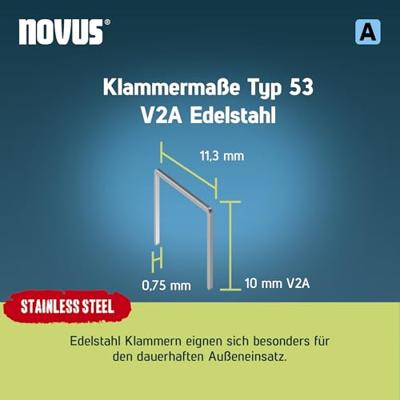 Novus Tools 042-0779 Nieten met fijn draad Type 53 800 stuk(s) Afm. (l x b) 10 mm x 11.3 mm - thumbnail
