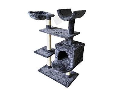 Krabpaal voor Katten Gloria Jarama Boomstructuur Grijs Hout Papier Sisal (35 x 100 x 60 cm)