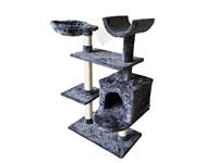 Krabpaal voor Katten Gloria Jarama Boomstructuur Grijs Hout Papier Sisal (35 x 100 x 60 cm) - thumbnail