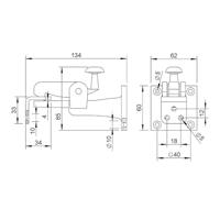 Deurvastzet. op muur zwart 1308-03 - thumbnail