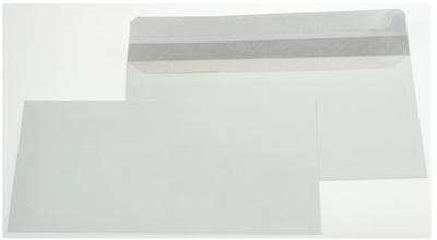 Gallery enveloppen ft 110 x 220 mm, stripsluiting, binnenzijde grijs, doos van 500 stuks