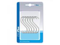 ProPlus S-haak staal 62 x 45 mm chroom 6 stuks in blister - thumbnail
