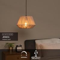 Lucide JESSICA - Hanglamp - 1xE27 - Grijs - thumbnail