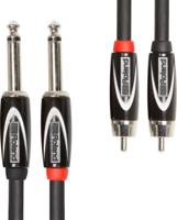 Roland RCC-15-2R28 instrumentenkabel 2x 6.35mm jack naar 2x RCA 4.5 meter - thumbnail
