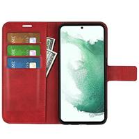 Lunso - Samsung Galaxy S23 Plus - cover bookcase hoes - Rood - thumbnail