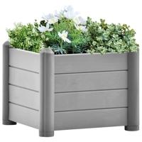 VidaXL Plantenbak verhoogd 43x43x35 cm pp steengrijs - thumbnail