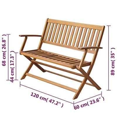 VidaXL Tuinbank 120 cm massief acaciahout