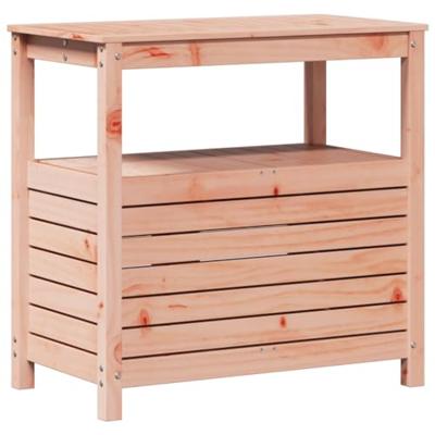 VidaXL Oppottafel met schappen 82,5x45x81 cm massief douglashout