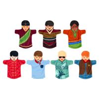 Achoka Handpoppen culturen, 7st. - thumbnail