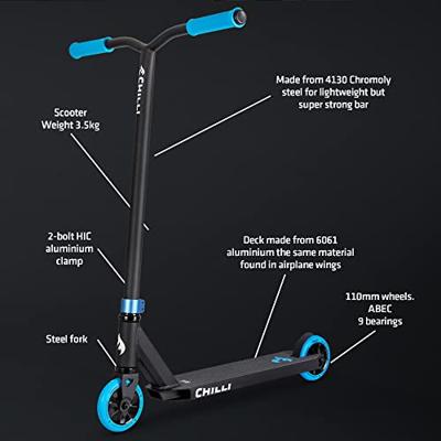Chilli Pro Scooter BASE / ROCKY Universeel Stuntstep Zwart, Blauw