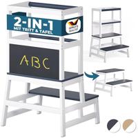 Speeltoren Leertoren Barn Wit Antraciet grenenhout - thumbnail