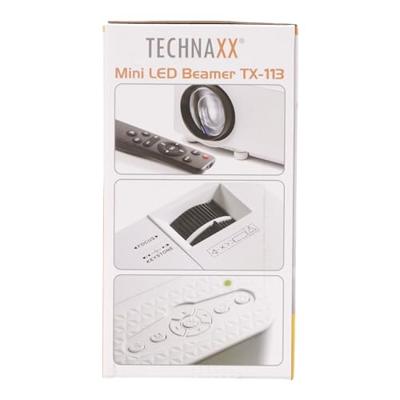 Technaxx Beamer TX-113 LED Helderheid: 1800 ANSI-lumen 800 x 480 WXGA 2000 : 1 Wit