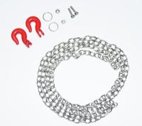 Absima 1:10 Staalketting met heavy-duty haak Zilver-rood - thumbnail