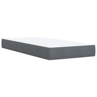 Boxspring met matras fluweel donkergrijs 90x200 cm - thumbnail