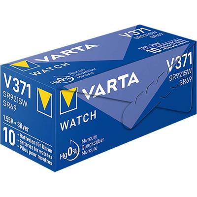 Varta Zilveroxide Batterij SR69 | 1.55 V DC | 32 mAh | Zilver | 10 stuks - VARTA-V371 VARTA-V371 Varta Zilveroxide Batterij SR69 | 1.55 V DC | 32 mAh | Zilver | 10 stuks - VARTA-V371 VARTA-V371