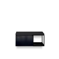 Frozen 3d Badmeubelset 100 cm - Greeplijst in kleur - Zwart Frame - Wastafel Bovenblad Zwart Mat - thumbnail