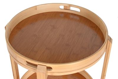 Multi-Functionele Organiser DKD Home Decor Bamboe Roestvrij staal 43,6 x 43,6 x 90,5 cm