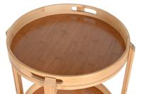 Multi-Functionele Organiser DKD Home Decor Bamboe Roestvrij staal 43,6 x 43,6 x 90,5 cm - thumbnail