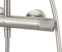 Ben Engraved Cross regendoucheset Ø25cm RVS-look - thumbnail
