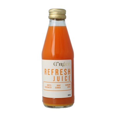 G'nger Refresh groentesap met 47% groenten 200 Milliliter G'nger Refresh groentesap met 47% groenten 200 Milliliter