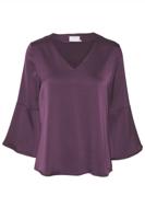 Kaffe Dame Blouse - Donkerpaars - thumbnail