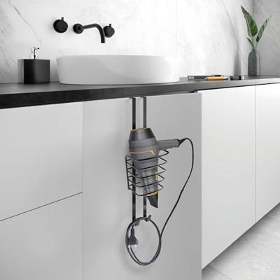 Metaltex haardrogerhouder 11x12x37 cm zwart