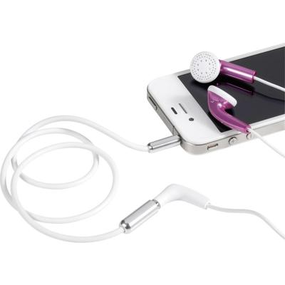 SpeaKa Professional SP-7870520 Jackplug Audio Verlengkabel [1x Jackplug male 3,5 mm - 1x Jackplug female 3,5 mm] 1.00 m Wit SuperSoft-mantel