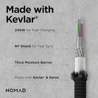 Nomad USB-C naar USB-C Kevlar® kabel (1.5m/240W) - Carbide - thumbnail