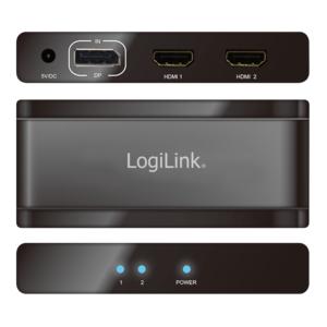 LogiLink Kabel 2 poorten DisplayPort-splitter 3840 x 2160 Pixel Zwart LogiLink Kabel 2 poorten DisplayPort-splitter 3840 x 2160 Pixel Zwart