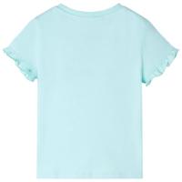 Kindershirt met korte mouwen 104 lichtzeeblauw - thumbnail