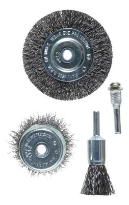 kwb Draadborstelset, 4-delig, staaldraad, gegolfd 597500 1 set(s) kwb Draadborstelset, 4-delig, staaldraad, gegolfd 597500 1 set(s)