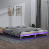 Bedframe LED massief hout 180x200 cm - thumbnail