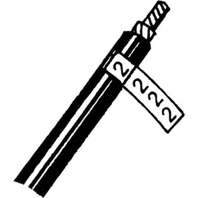 TRU COMPONENTS 1566878 Bedrukte plakmarkering Opdruk 0 - 9 606603