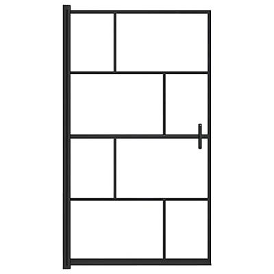 Douchewand 80x140 cm ESG zwart - thumbnail