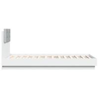 Bedframe met hoofdbord en LED-verlichting wit 90x190 cm - thumbnail