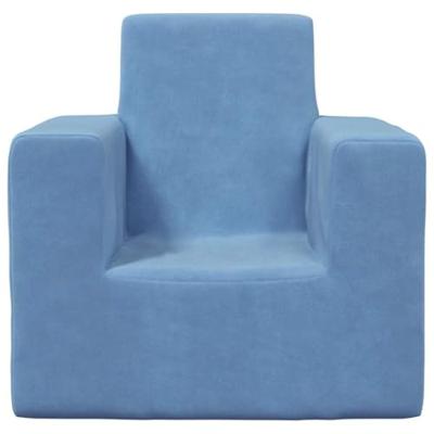 Kinderbank zacht pluche blauw