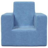 Kinderbank zacht pluche blauw - thumbnail