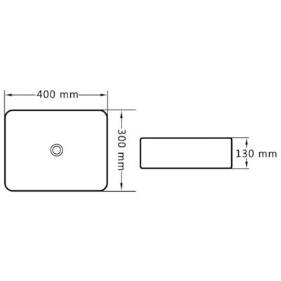Wastafel 40x30x13 cm keramiek zwart Wastafel 40x30x13 cm keramiek zwart