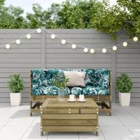 3-delige Loungeset met kussens geïmpregneerd grenenhout - thumbnail