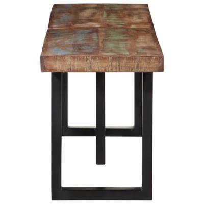 Bankje 160 cm massief gerecycled hout en staal Bankje 160 cm massief gerecycled hout en staal